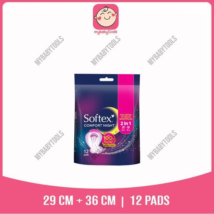 RETNOKOSVERA54 - SOFTEX PEMBALUT WANITA COMFORT NIGHT - SOFTEX COMFORT NIGHT