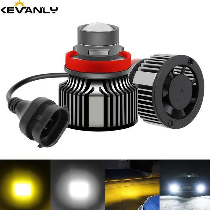 TERBARU [Sepasang 2 Buah] Lampu LED 30W Super Terang H11 H8 H16FOGLAMP Proyektor Mini Laser Mobil PR