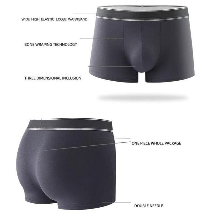 Gibor556 - Cd78 Celana Dalam Boxer Pria Katun Solid Color Cotton Underware