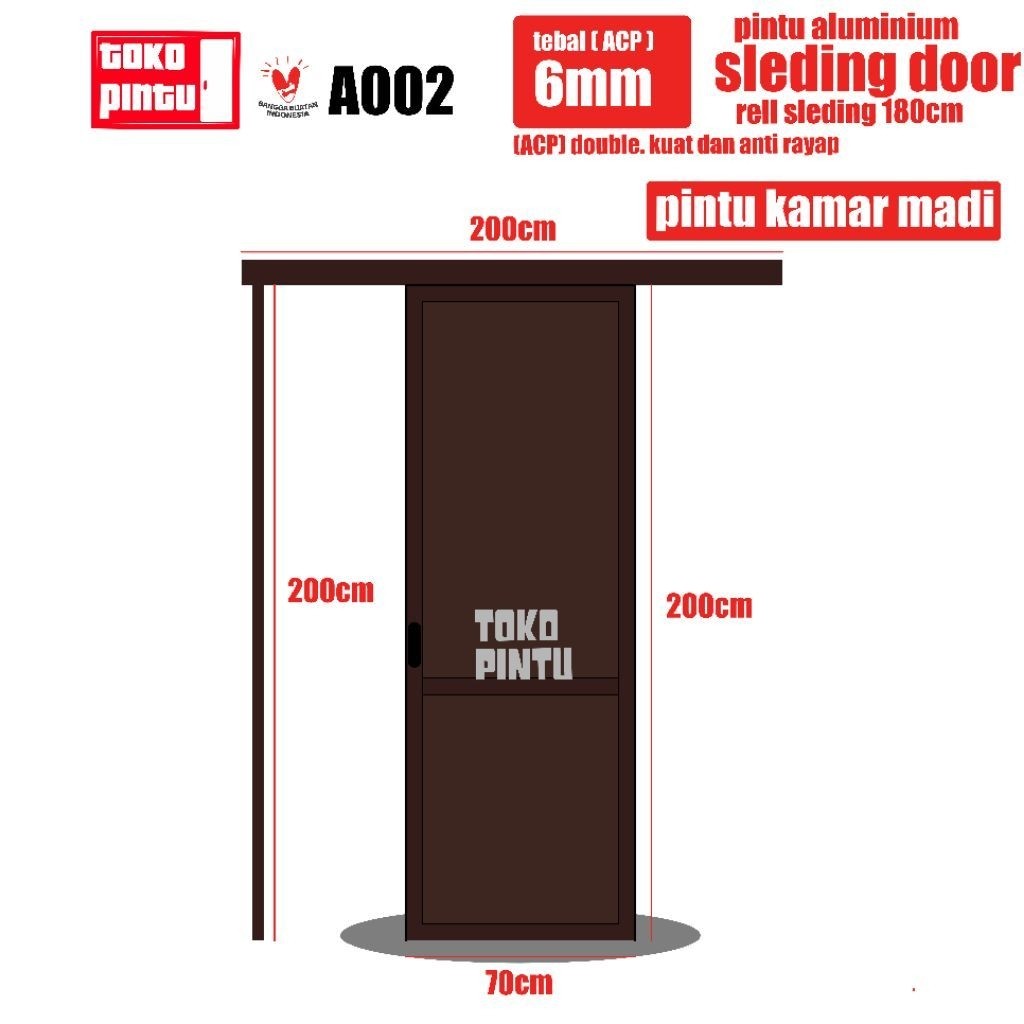 pintu alumunium sleding door ACP alumunium