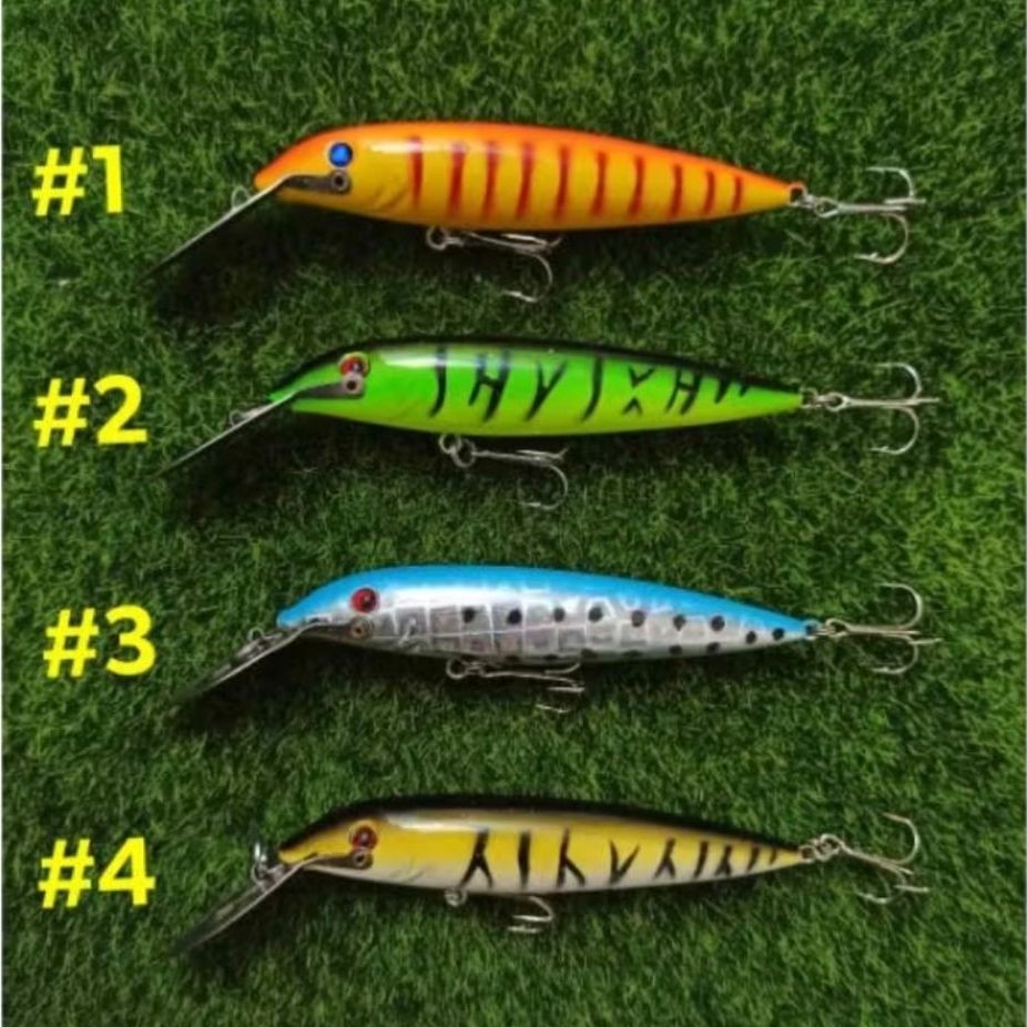 UMPAN TROLING MINOW LIDAH BESI, UNTUK TROLING IKAN BARAKUDA, TALANG, GT, TENGIRI