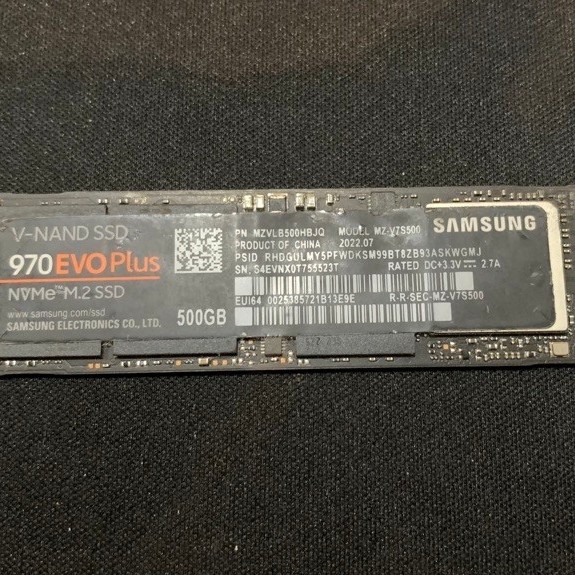 SSD NVME SAMSUNG 970EVOPlus 500GB