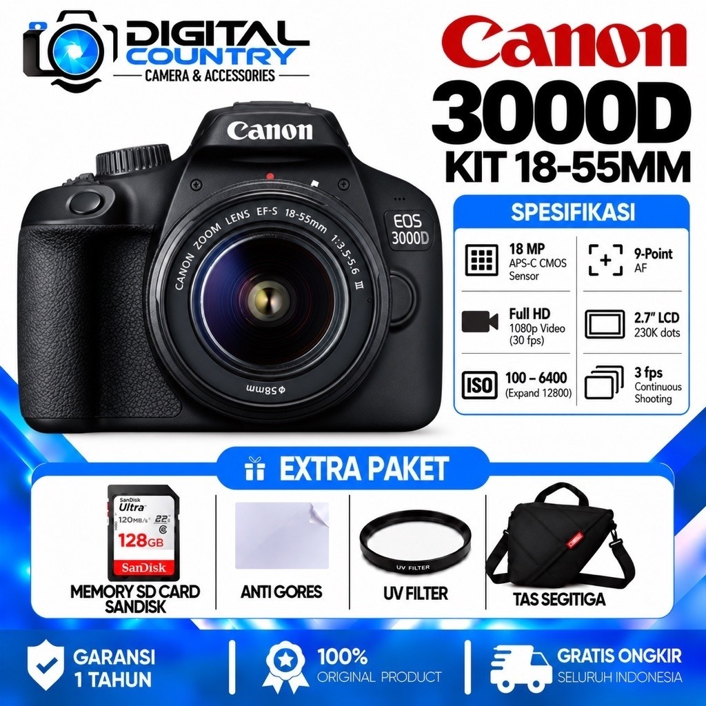 CANON EOS 3000D KIT 18-55MM / CANON 3000D KIT 18-55MM / CANON 3000D