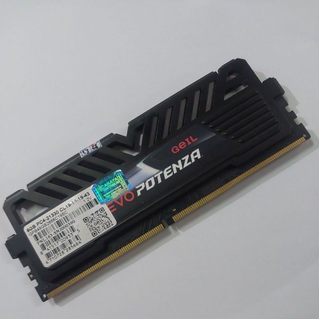 Memori RAM GeIL EVO POTENZA 8GB PC4-21330 / 2666Mhz 1.2V Secondhand Original