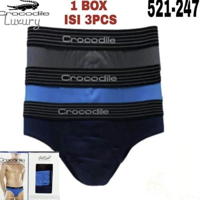 Crocodile Cd Brief Pria Katun 521-247 -3pcs