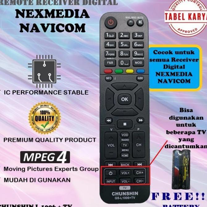 DS65 - REMOTE REMOT RECEIVER DIGITAL NEXMEDIA/NAVICOM+ TV LCD LED L 1006+TV
