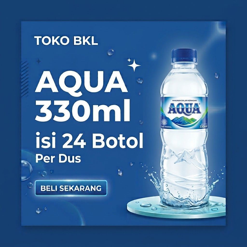 AQUA 330ml x 24 Botol (1 Dus)
