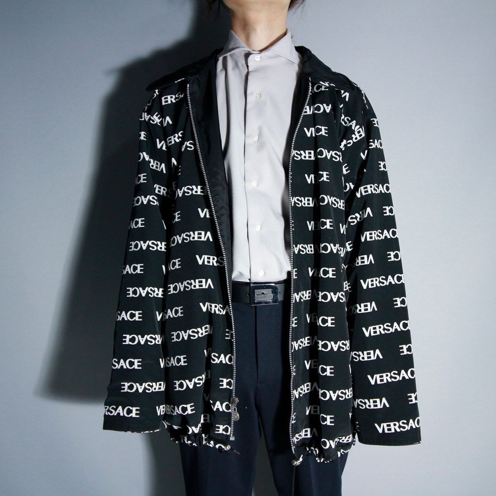Versace Jeans Couture Reversible All Over Print Windbraker Vintage Jacket / Jaket Versace Reversible