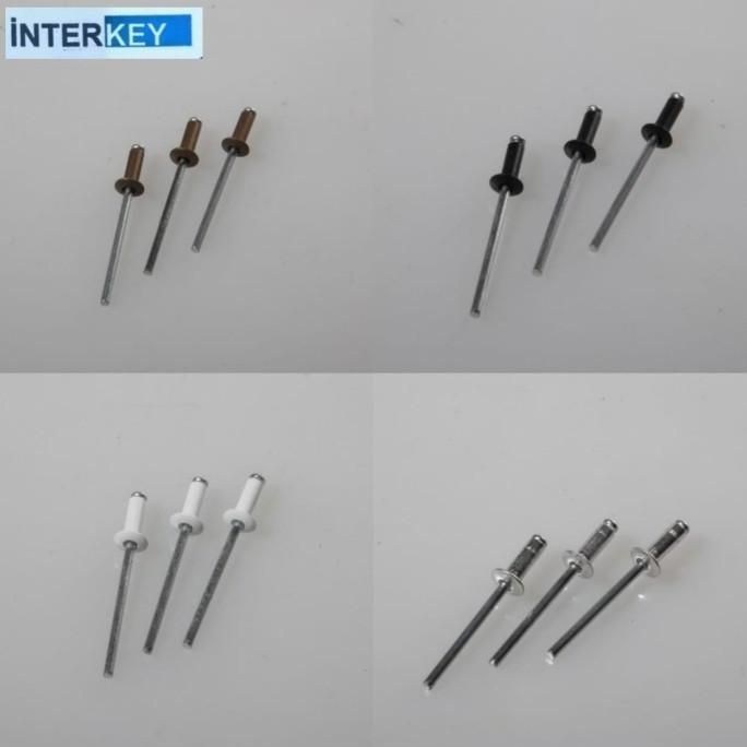 Ready Paku Rivet Warna Blind Rivet 550 Black Brown White 4 MM x 12,7 MM