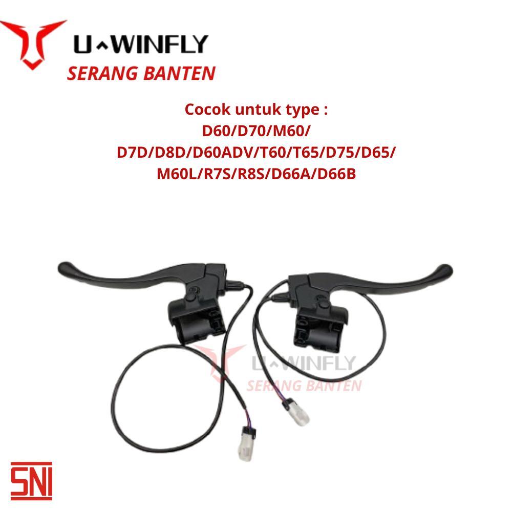 Uwinfly Handle Rem Handel Rem Sepeda Listrik Original D60/D70/M60/ D7D/D8D/D60ADV/T60/T65/D75/D65/M6