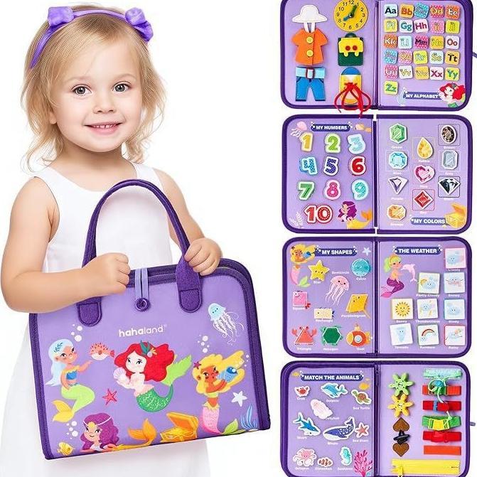 BUSY BOOK BAG | Mainan montessori edukasi busy board | Papan Busy Board