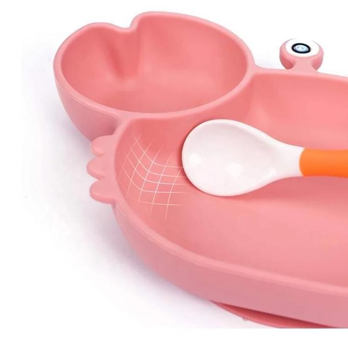 BUBBA HOUSE - Silicone Suction Plate | Piring Makan Anak Silikon Suction - Crab