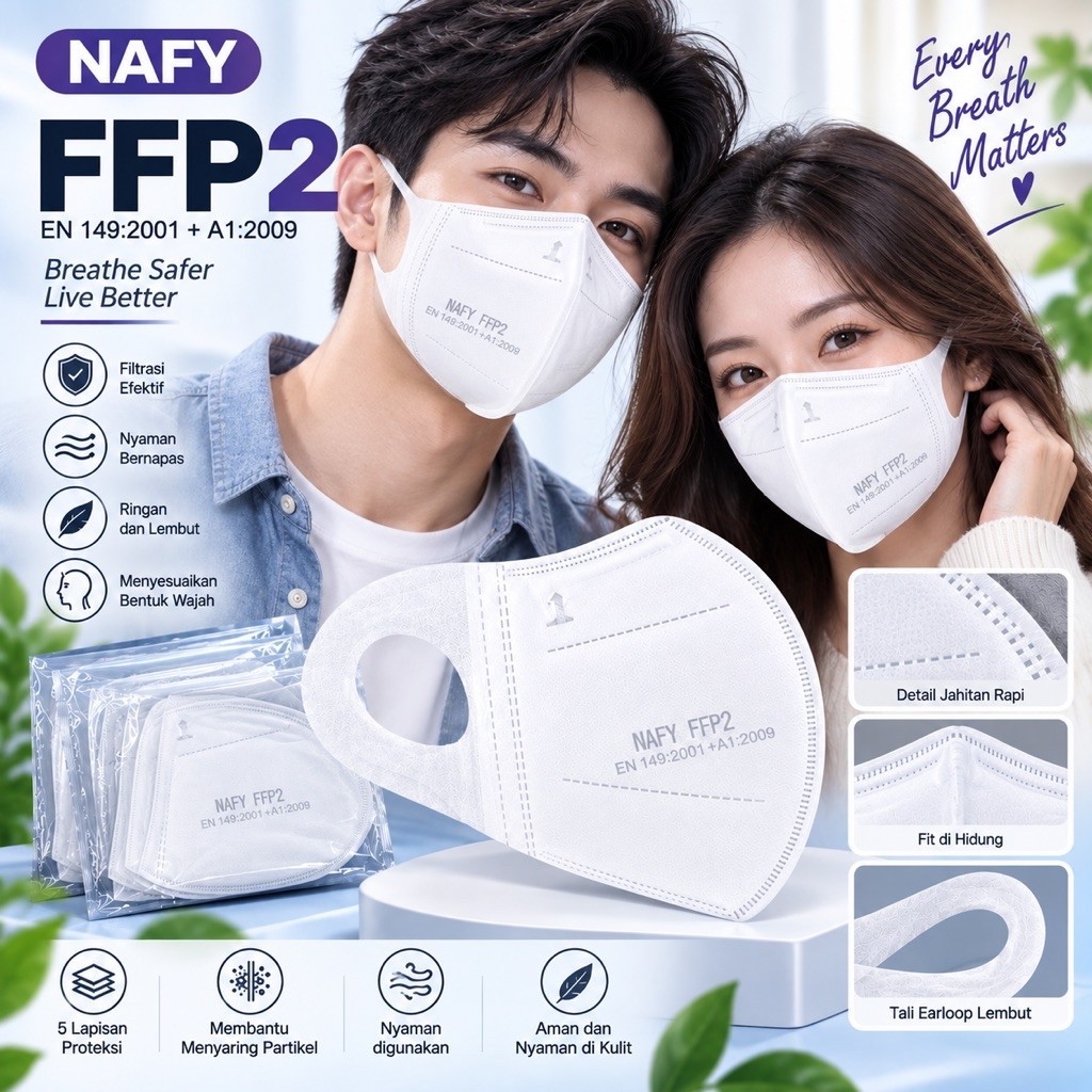 Masker duckbill 1 box masker duckbill / masker duckbil cantol earloop ffp2