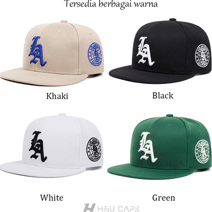 Topi Snapback Sulaman LA Fashion Distro Baseball untuk Pria Wanita -Ukuran Besar
