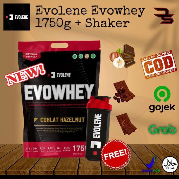 455Abraham - Evowhey Evolene Whey Protein 1750Gr / 50 Sachet Coklat Hazelnut