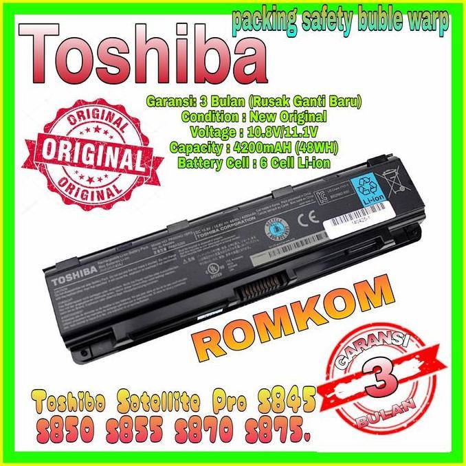BATERAI TOSHIBA C840 C800 C840D C845 L800 L840 L845 L850 M840 PA5024