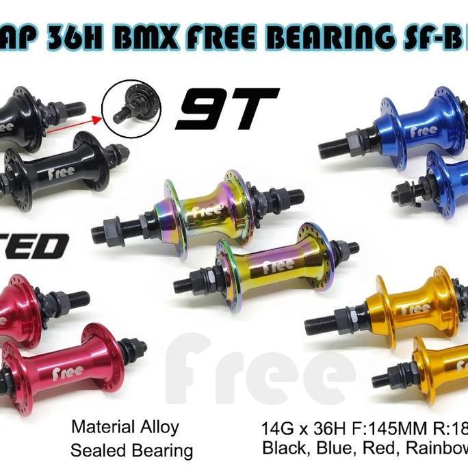 Hub United Free Bmx 36 Hole Free Alloy 9T Bearing 5 Jangkrik