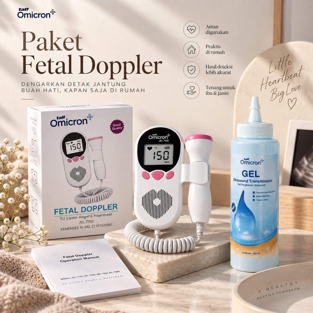 Paket Lengkap Fetal Doppler Black - Doppler - Fetal Dopler