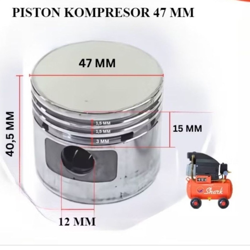 piston Assy kompresor portable 47mm