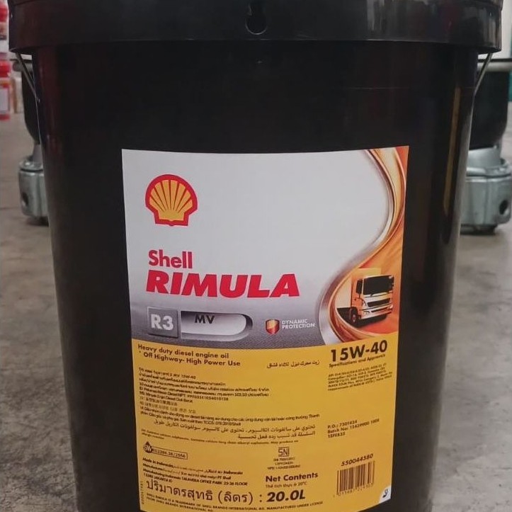 SHELL RIMULA R3 MV 15W-40 Kemasan Pail 20L