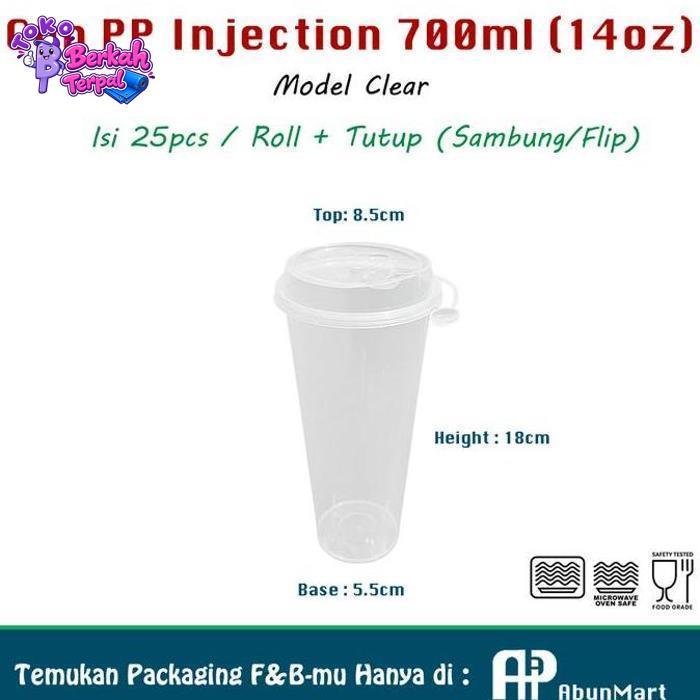 PP Cup Injection 24oz (700ml) Isi 25pcs
