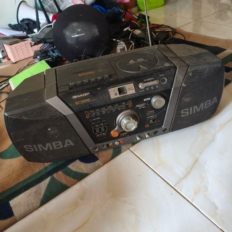 tape radio mini compo sharp shimba fisik bagus utuh