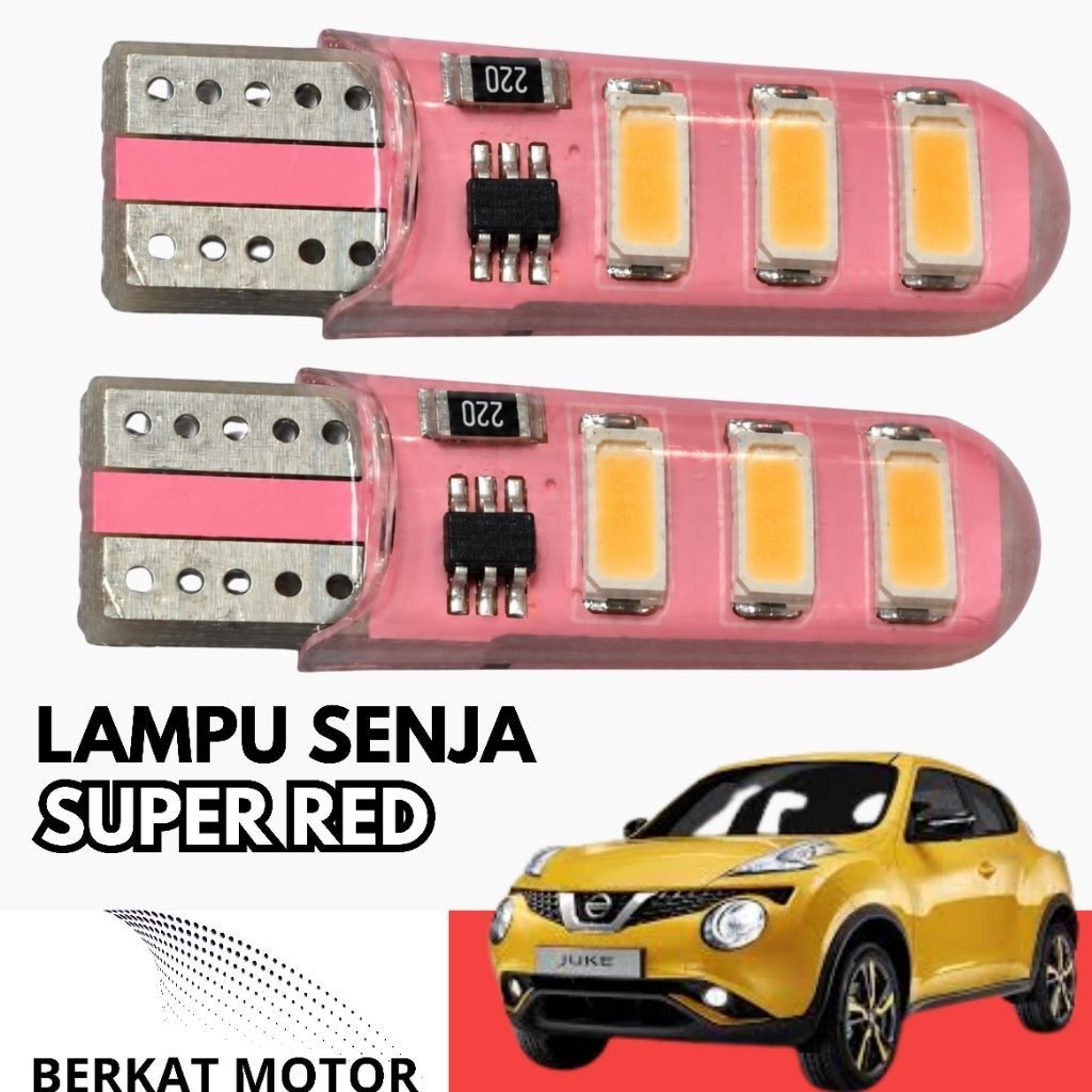Lampu Senja Dajjal Juke Warna Merah 21Watt 12v Isi 2pcs Socket T10 PnP Nissan