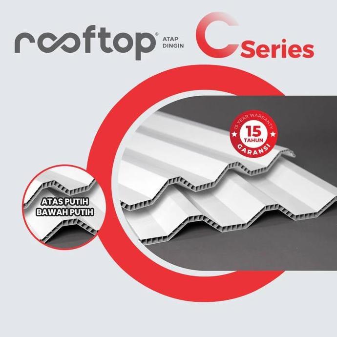 Building- Atap Upvc Rooftop C-Series C Series Dingin Rumah Gedung Ruko 3 Meter