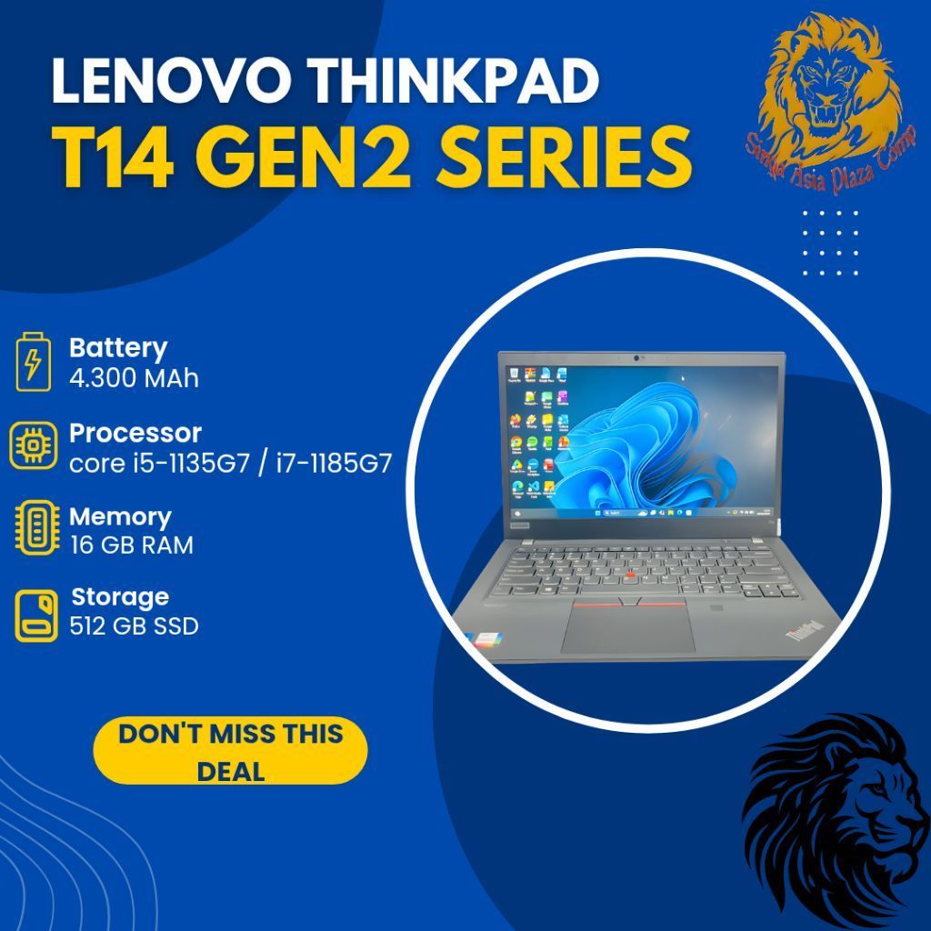 Laptop Lenovo Thinkpad T14 G2 core i5gen11  i7gen11