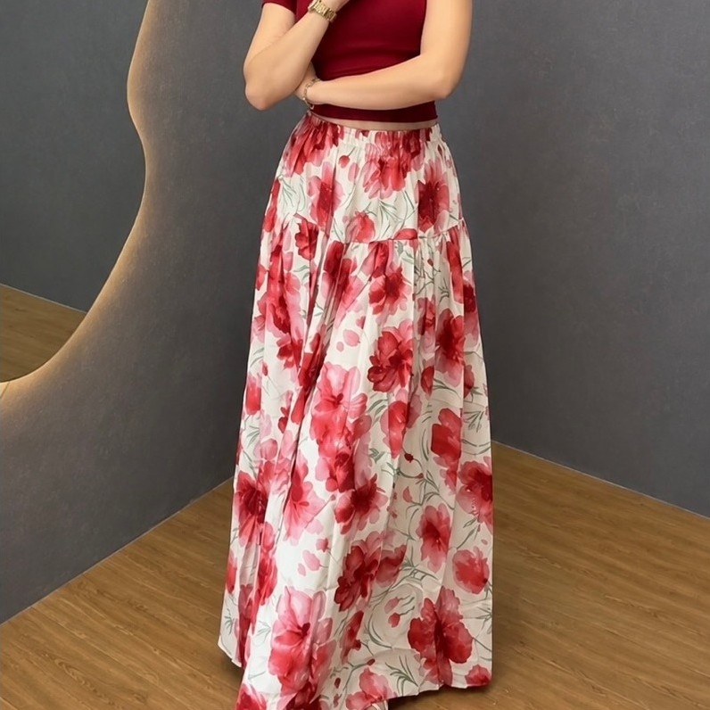 FLORAL SKIRT | ROK MOTIF BUNGA | ROK VIRAL