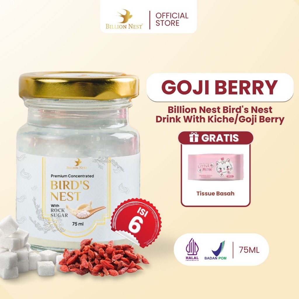 Billion Nest - Minuman Sarang Burung Walet dengan Goji Berry Kiche Kering