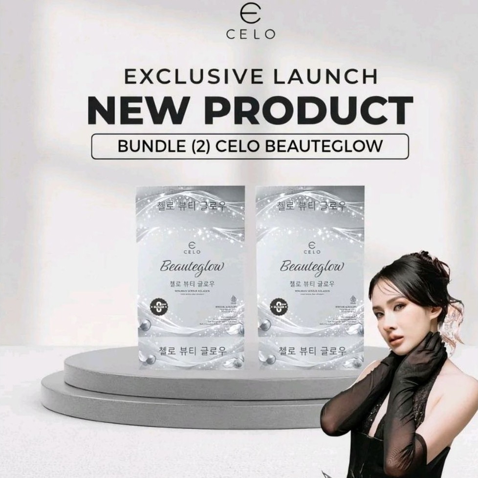 (READY SIAP KIRIM) CELO BUNDLE 2 BEAUTY GLOW STRAWBERRY POWDER DRINK BPOM & HALAL