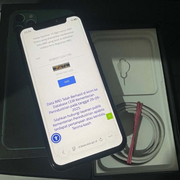 iphone 11 pro 512GB resmi beacukai second