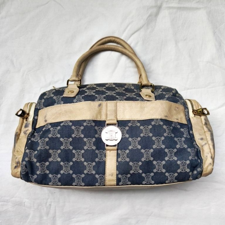 TAS WANITA CELINE MACADAM DENIM BAG VINTAGE BEKAS SECOND PRELOVED