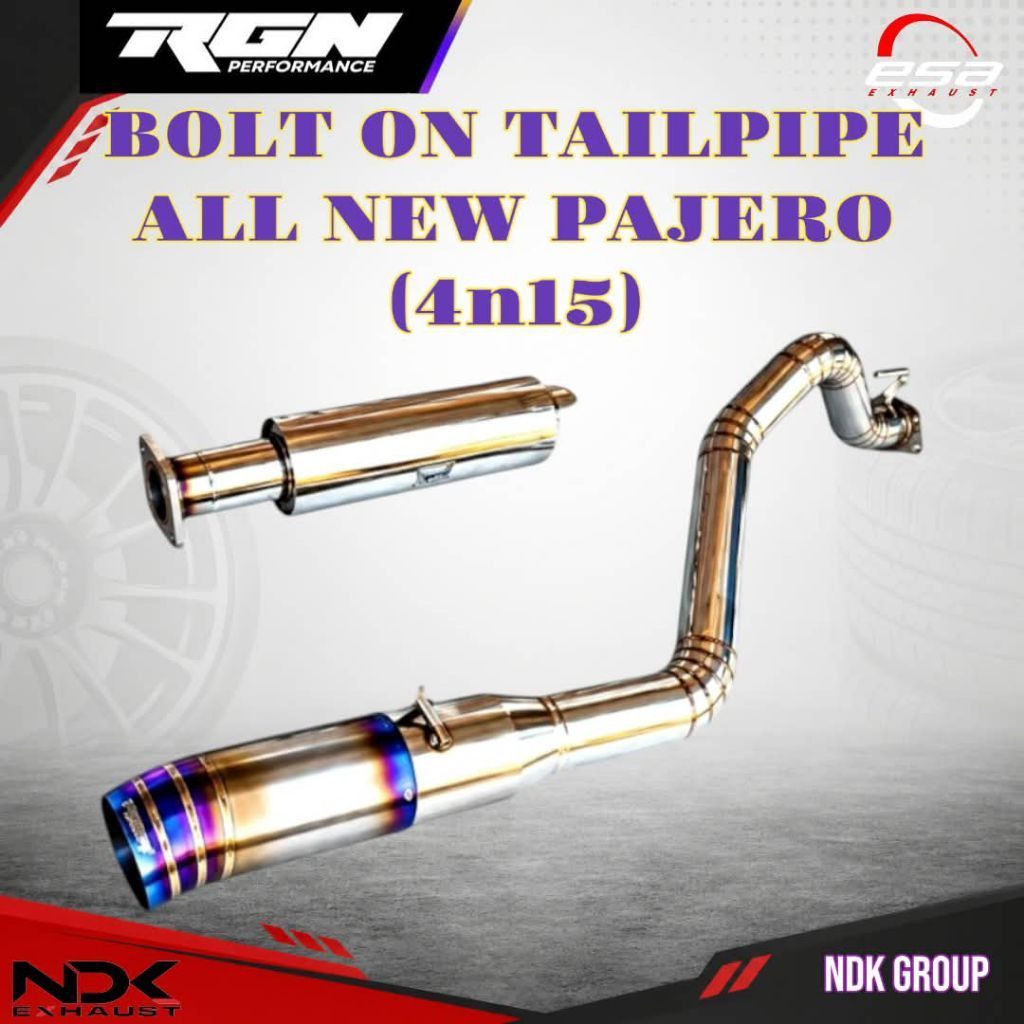 KNALPOT BOLT ON PAJERO SPORT RGN PERFORMANCE TAILPIPE BOLTON PNP MITSUBISHI PAJERO SPORT TAILPIPE TI