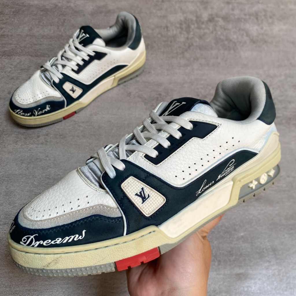 Sepatu LOUIS VUITTON LV Trainer Sneakers Size 12 (46.5) Insole 29.5 cm