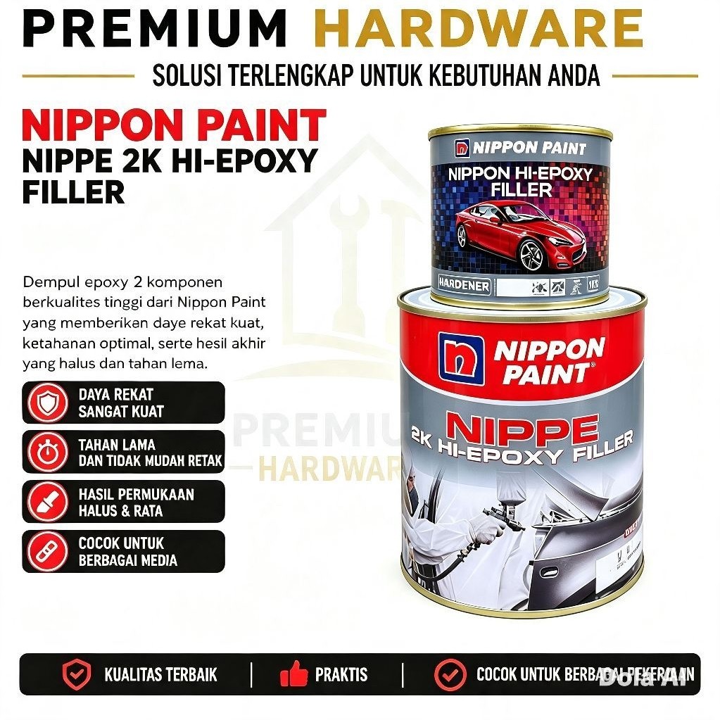 NIPPON PAINT HI EPOXY FILLER CAT DASAR 2 KOMPONEN / CAT PRIMER NIPPE EPOXY