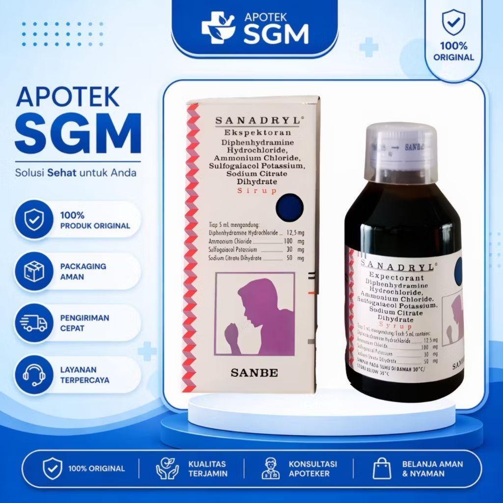 Sanadryl Syrup Membantu Meredakan Batuk Berdahak Alergi
