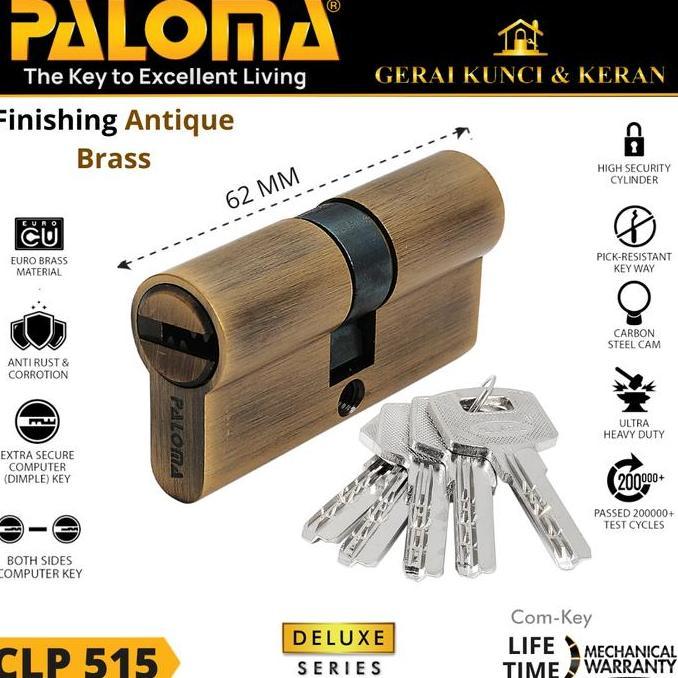 Ghanies_ - Paloma Clp 513 514 515 516 517 518 519 Double Cylinder Kunci Pintu Rumah Deluxe Dc-Ck 62M