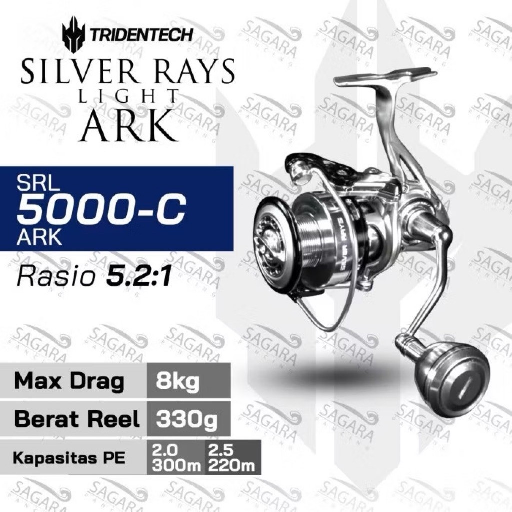 Tridentech Silver Rays Light ARK 5000 C- Ark Spinning Reel