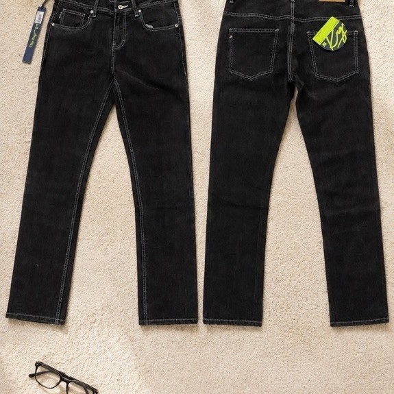 Celana Jeans Pria Slim Fit Stretch Denim KRGR
