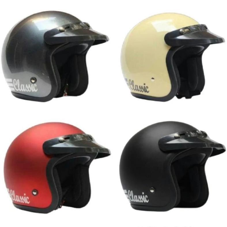 Original Helm Murah Bogo Classic Cat + Pet - Helm Classic