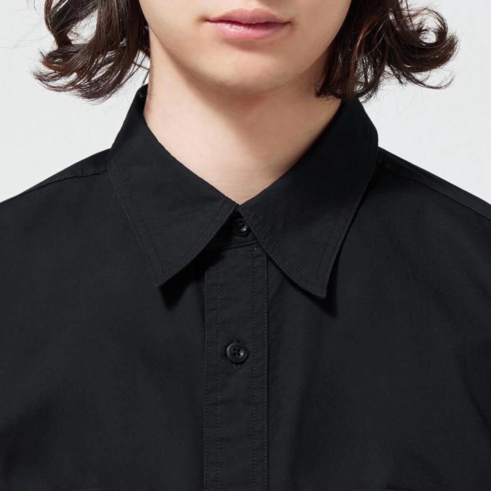 Free Ongkir Gu Work Shirt Oversized Black ( Deadstock )