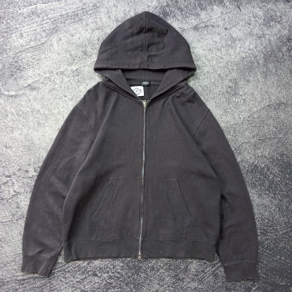 Jaket zipper Hoodie pria wanita MUSINSA STANDARD basic polos casual murah size xl

