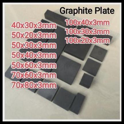 DISKON ELEKTRODA PLAT KARBON GRAPHITE PLATE ELECTRODE DGN TEBAL 3MM 