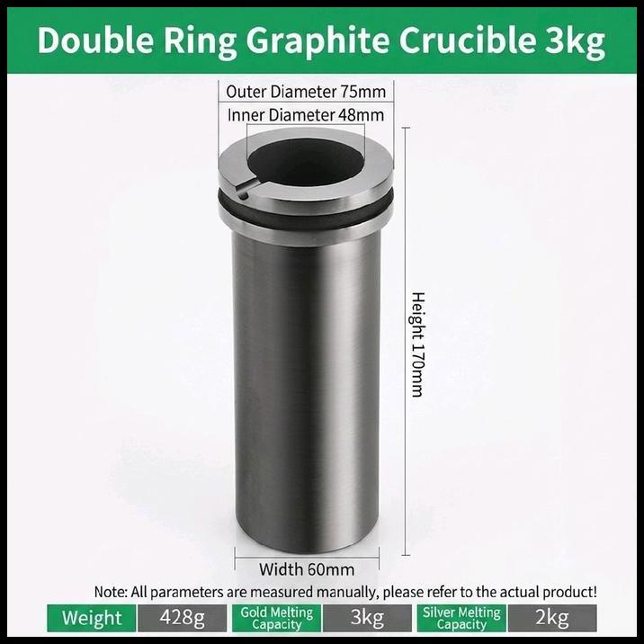 GRATIS ONGKIR GRAPHITE GRAFIT CRUCIBLE MELTING POT DOUBLE RING CINCIN GANDA 