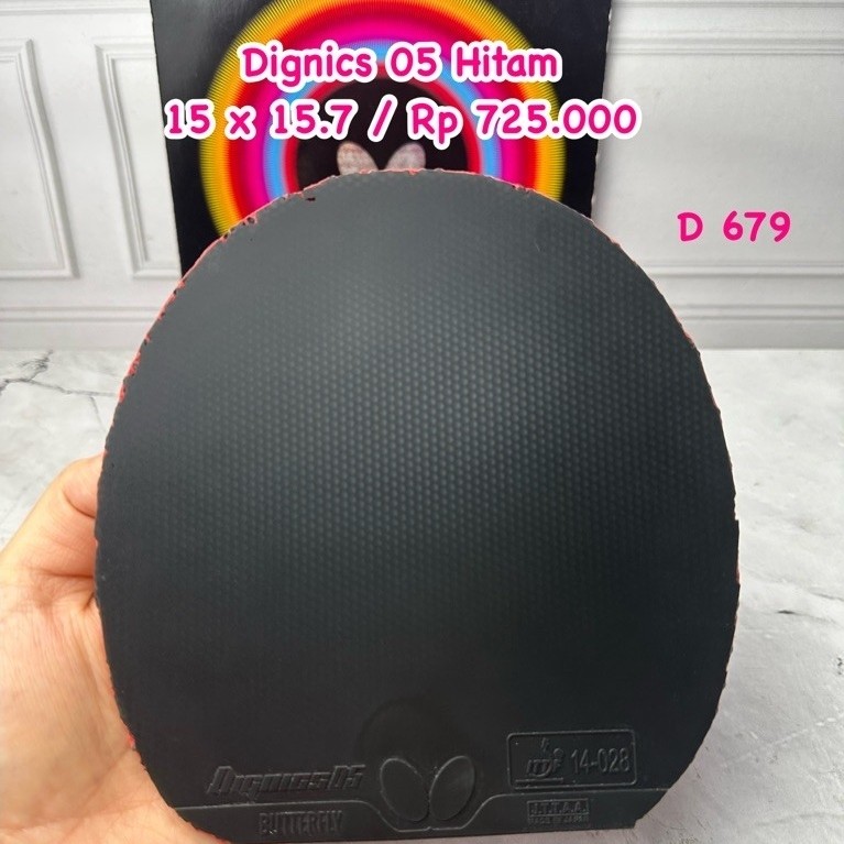 bekas karet bet bat tenis meja pingpong butterfly dignics 05 Hitam original market japan
