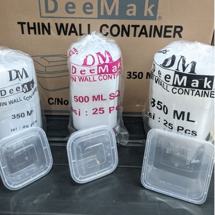 Grosir Perdus Thinwall DM 350ml SQ / 500ml SQ / 850ml SQ / Thinwall DM Kotak Makan Serbaguna