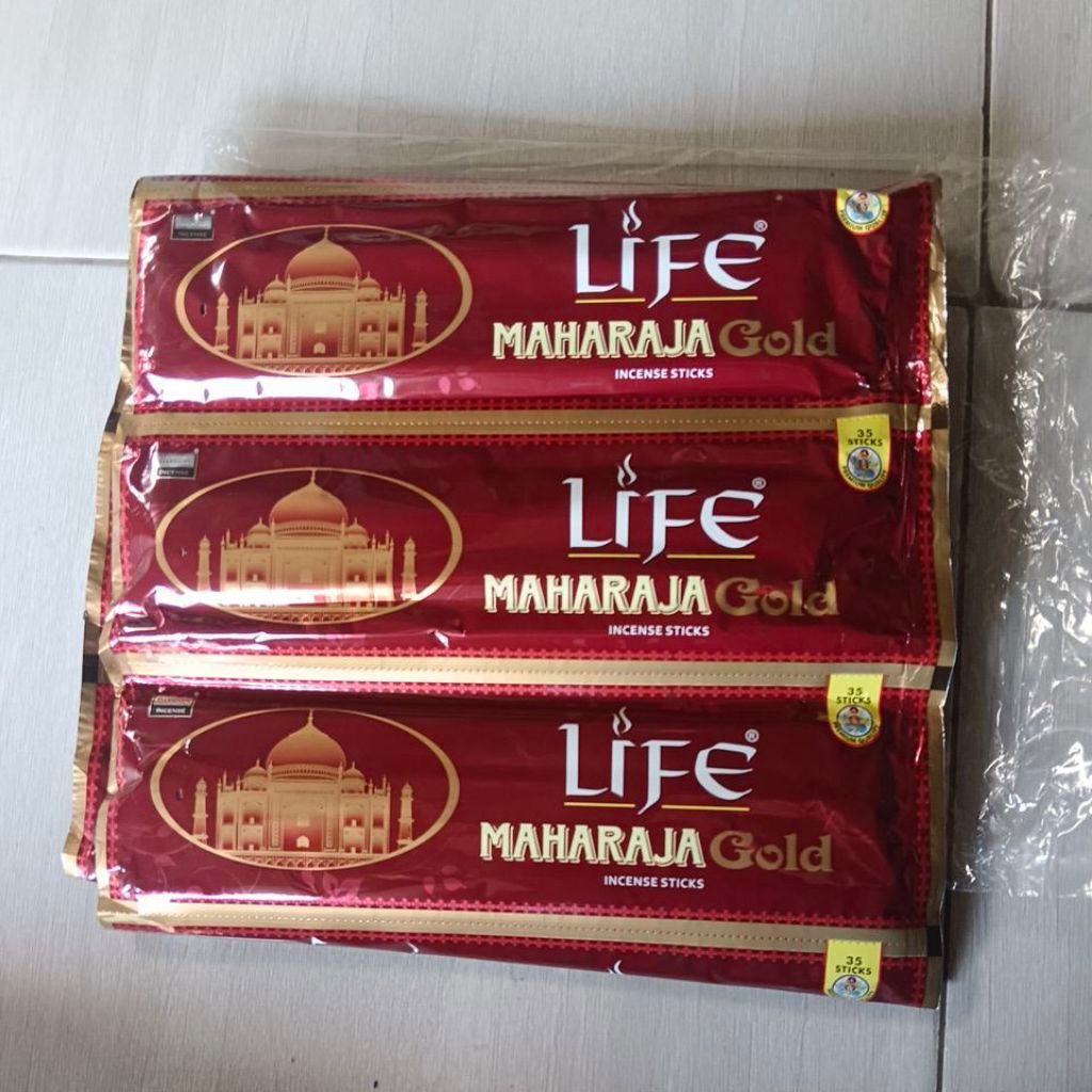 Dupa Hio India Darshan Life Maharaja Gold Pouch Isi 35 Sticks