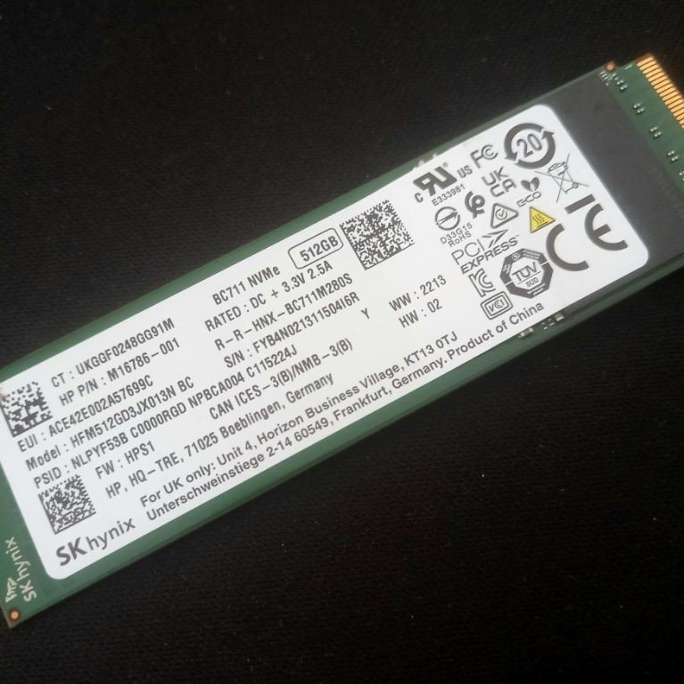 NVME 512GB SSD Hynix PC711 Gen 3 M2
